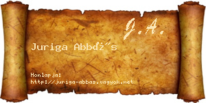 Juriga Abbás névjegykártya